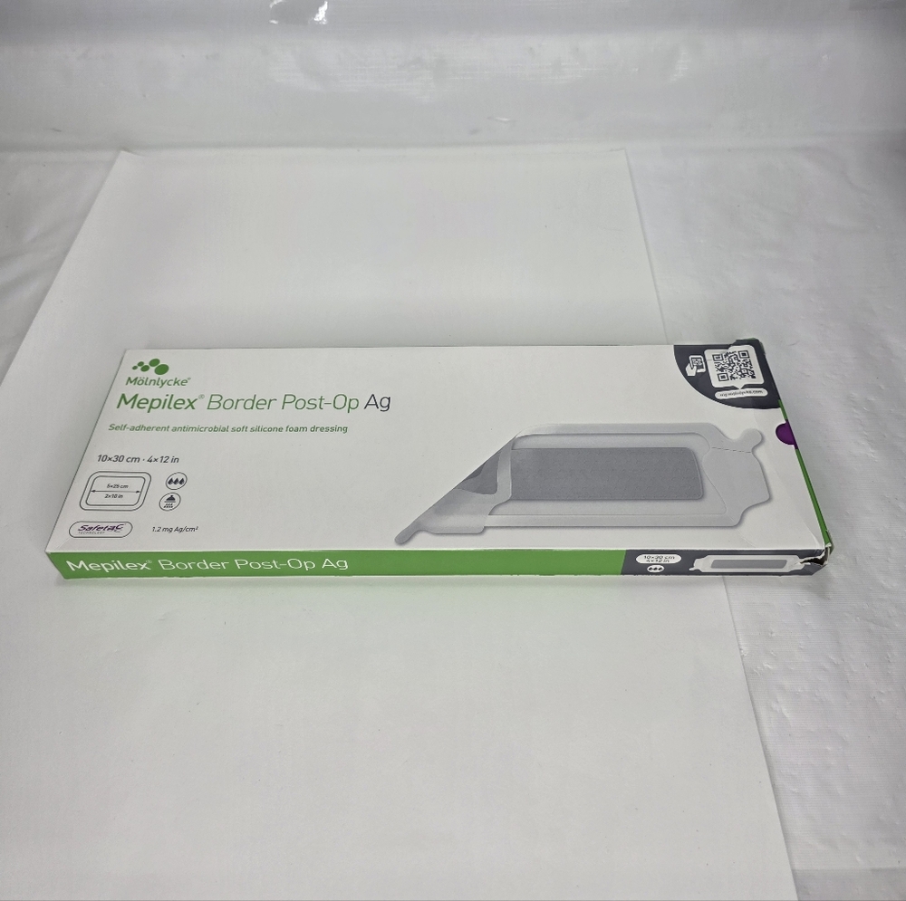 Mepilex® Border Post-Op Ag 10×30 cm 4×12 in 5 Ct/ Open Box Exp 2028